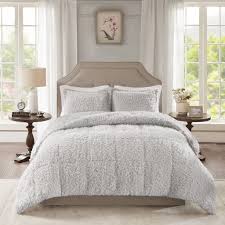 Product title minecraft icon adventure twin/full comforter set average rating: Amazon Com Madison Park Nova Luxury Soft Mohair Reverse Faux Mink Comforter Set Full Queen Grey Home Kitchen