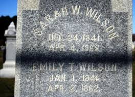 Wilson Cemetery Historical Sections and Residents Page 1 of 65 Note:  frequent references to a burial card appear below. The car