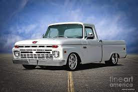 This pickup truck comes with a ford fe v8 with an automatic transmission. 1963 Ford F100 Custom Pickup Photograph By Dave Koontz