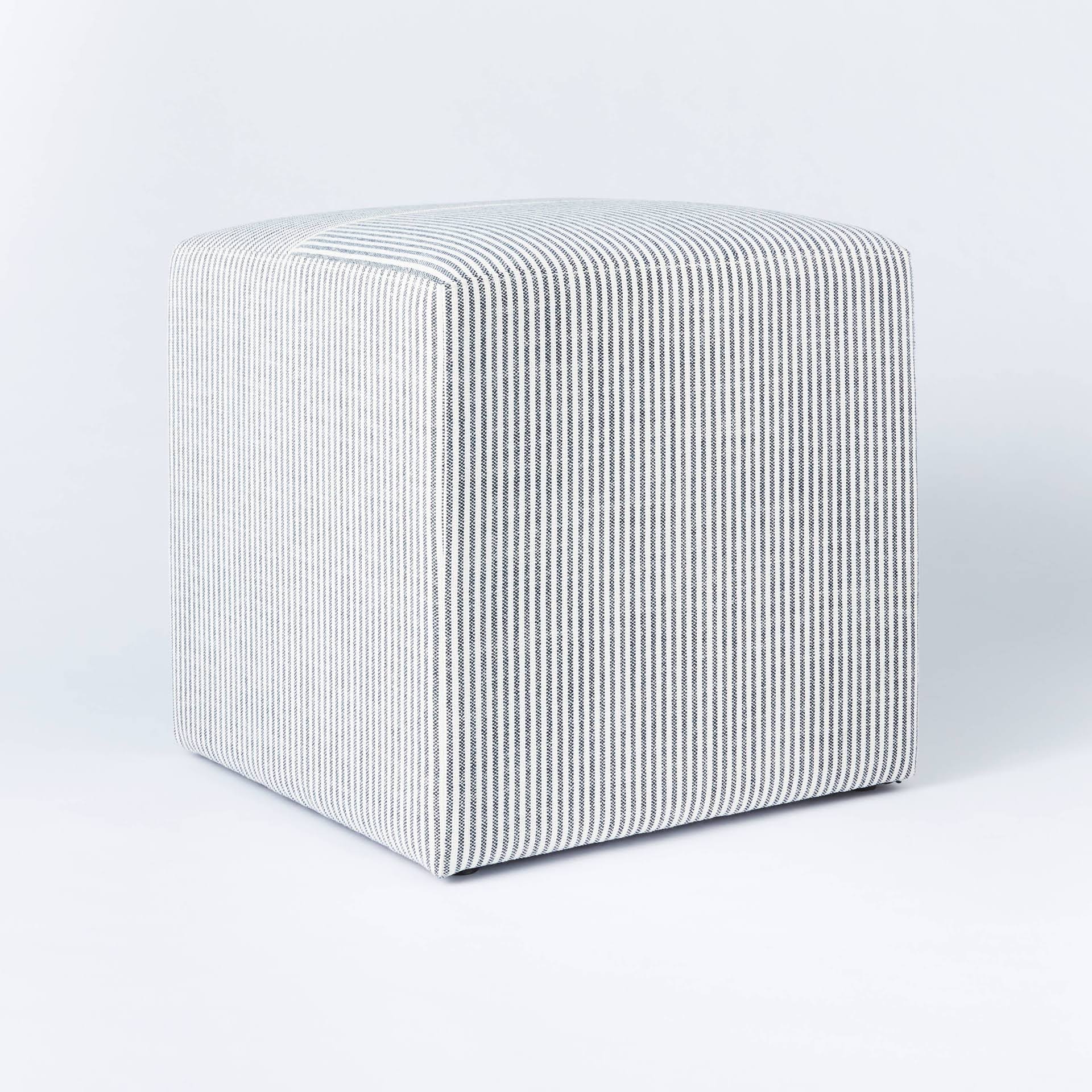 Threshold Lynwood Square Upholstered Cube Ottoman