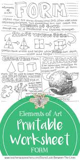 This Printable Element Of Art Worksheet Is Perfect For Last Minute Sub Plans Early Finishe Art Worksheets Art Lessons Middle School Middle School Art Projects