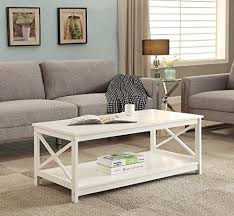 Finish White Materials Hardwood Mdf X Design On Sides Coffee Table Coffee Table White Living Room Diy