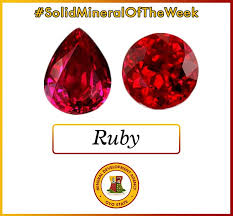 solid mineral of the week ruby mineral development