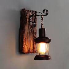Wall decor with a luminous glow will surely attract eyes and bring a more polished presence to your room overall. Antique Hanging Lifting Single Light Wood Metal Wall Sconce Indoor Lighting