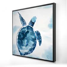 This set of three sun and moon sea turtles will brighten up any wall or exterior wall in your home. Blue Turtle Wall Art Begin Home Decor