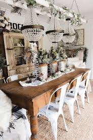 Rustic Glam Farmhouse Christmas Dining Room Christmas Dining Room Rustic Dining Room Farmhouse Dining Rooms Decor