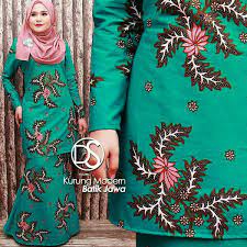 Fesyen baju kain lace terkini. Baju Kurung Modern Batik Jawa