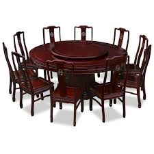72in Rosewood Longevity Design Round Dining Table With 10 Chairs Dining Table Round Dining Set Round Dining Table