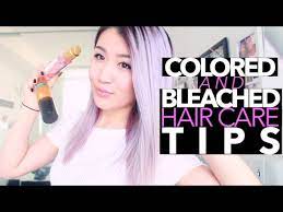 Brushing it whilst wet raises the chances of breaking of stretching the hair. How To Take Care Of Colored Bleached Hair Youtube
