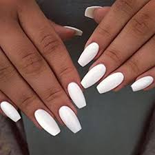 Today i want to introduce 30+ white matte nail designs ! Amazon Com Twinklede Medium Coffin Press On Nails White Matte Ballerina Fake Nails Full Cover Acrylic False Nails For Women And Girls 24 Pcs A White Beauty