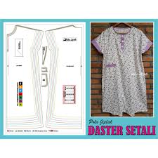 $31.14 shift dress kasual lengan panjang bermotif bunga. Pola Jiplak Daster Setali Shopee Indonesia