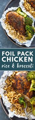 How to make chicken broccoli rice casserole. Foil Pack Chicken Rice And Broccoli Gimme Delicious