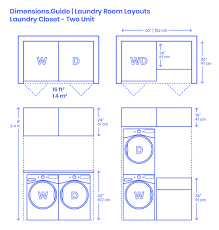 Stacked washer dryers create a closet laundry washer and dryer dimensions size laundry room stackable washer dryer average laundry room size by dimensions. Laundry Closet Two Unit Layout Dimensions Drawings Dimensions Com