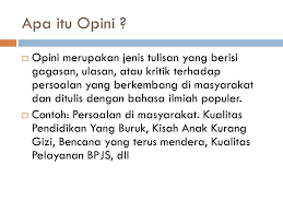 Belajar menulis opini contoh kalimat opini contoh kalimat lomba esai nasional indonesia emas 2045 iptek impi 2018 Menulis Opini Artikel Ilmiah Populer Ppt Download