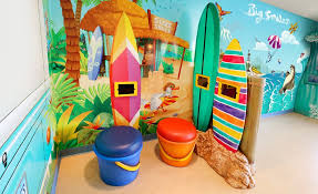 The only two items that are sort of new, are the seaside treasures box found. Sunny Beach Theme For Pediatric Dental Office Imagination Design Studios