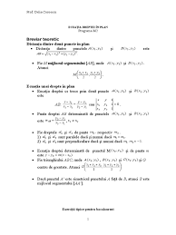Ecuaţia dreptei determinată de un punct şi o directie dată. 0 Ecuatia Dreptei In Plan
