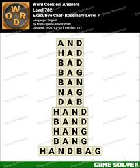 Word Cookies Executive Chef-Rosemary Level 7 Answers • Game Solver