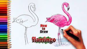 Instead, create a pointy shape at the end of it for the tail. How To Draw Flamingo Flamingo Drawing Easy Drawing For Kids How To Draw Flamingo Flamingo Painting Easy Drawings For Kids
