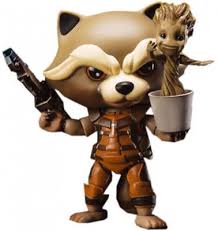 Ain T No Thing Like Rocket And Groot Except This Egg Attack Figure Rocket Raccoon Groot Dancing Guardians Of The Galaxy