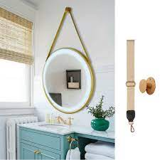 The mirror is easy to hang with included hardware and illustrated installation instructions. 500x500mm Round Bathroom Mirror Led Illuminated Makeup Mirror Hanging Strap Ebay
