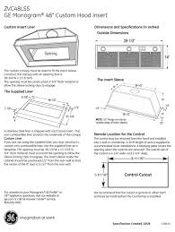 Had a brief power outage a month prior. Ge Monogram Zvc48lss Dimensions And Specifications Pdf Download Manualslib