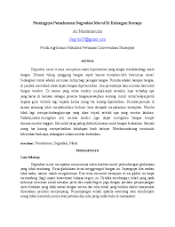 Degragasi moral adalah sesuatu yang lebih buruk bila dibandingkan dengan suatu penyakit yang komplek dan. Doc Pentingnya Pemahaman Degradasi Moral Di Kalangan Remaja Ali Mustamarudin Academia Edu