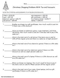 Sales tax worksheets teachers pay teachers. Sales Tax Math Problems Worksheet Nidecmege