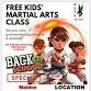 Free kids karate class event in Maldon