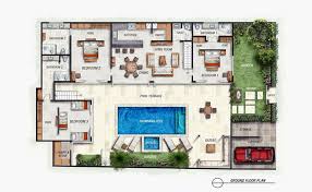Bali Villa With Layout Floor Plan Village House Design Classic House Design Floor Plans
