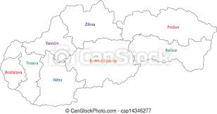 Get free map for your website. Outline Slovakia Map Administrative Division Of The Slovak Republic Canstock