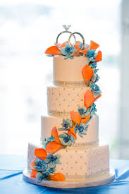 Gorgeous Wedding Cake Orange Wedding Cake Wedding Cakes Blue Beach Wedding Cake