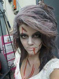 Im Only Looking At The Hair Here I Like The Fact That It Has Been Sprayed With White Spray To Make The Zombie Hair Zombie Bride Halloween Costume Zombie Bride