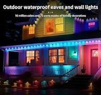 GIANTLUMI Permanent Outdoor Light,100ft with 72 LED Eaves ...