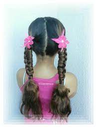 Pigtails With Loose Chinese Stair Braid Pigtail Hairstyles Little Girl Hairstyles Girl Hairstyles