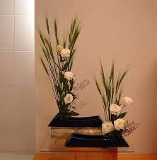 Wheat Lysianthus And Caspia Ikebana Wheat Altar
