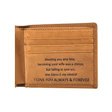 These are the most unique gifts for men that he might not think to add to his own cart. Gifts For Husband Unique Engraved Mens Wallet Husband Gifts For Christmas Valentines Day Personalized Gifts Genuine Buy Online In Cayman Islands At Cayman Desertcart Com Productid 208042891