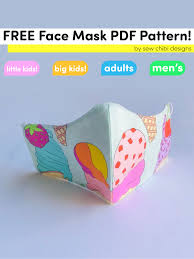 The free reusable mask pattern is available for everyone and even has a special pocket to put in filters. Sew Chibi Designssew Chibi Designs