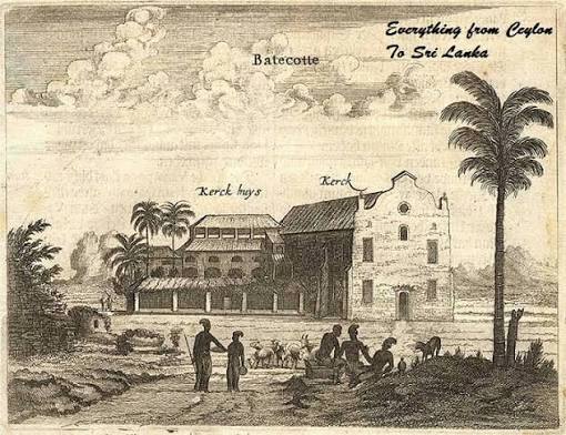 Antique Print - Voc Church Nalour Baticalo Ceylon P 389 Baldaeus 1672 Description: This original engraving originates from the 1672 German edition of Baldaeus' 'Nauwkeurige beschrijving Malabar en Choromandel, derz. aangrenzend rijken,