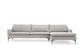 Kamma 3 Seater Sofa W Chaiselong Right Spring Natural Antracit Grey Metal Legs Bank Banken Woonkamer