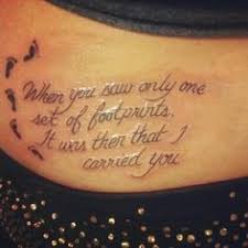 Its the whole poem, and the layout was designed by me. 10 Tattoo S Ideas Footprints In The Sand Poem Footprint Footprints In The Sand Tattoo
