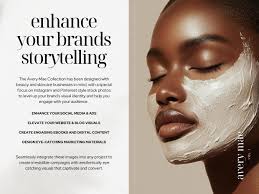 Melanin Beauty Stock Photos, Skincare Images, AI Photography Bundle