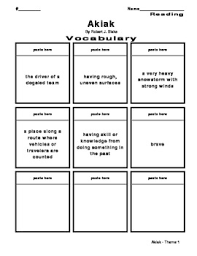 Akiak Vocabulary Flip Chart