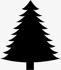 Tree trunk and leaves icon. Silhouette Transparent Christmas Tree Clipart Novocom Top
