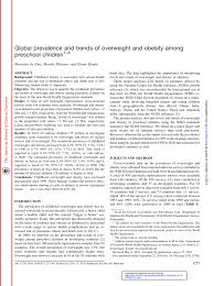 Pdf Global Prevalence And Trends Of Overweight And Obesity Among Preschool Children