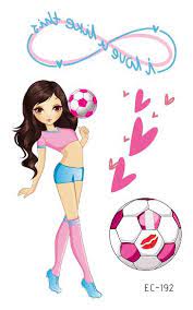 Símbolo do futebol feminino, formiga deixa psg e voltará ao são paulo. Rocooart Bonito Dos Desenhos Animados De Futebol Feminino Design Temporario Corpo Falso Tatuagem Para O Miudo Meninas Esportes Rosto Decoracao Da Mao Taty Adesivo Tatuagens Temporarias Aliexpress