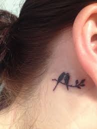 Bird Tattoo Behind Ear Behind The Ear Tattoo Love Birds Ear Tattoo Ring Tattoos Behind Ear Tattoo