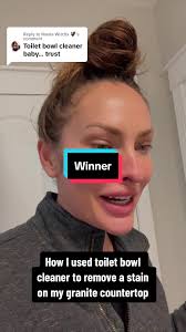 How to Get Blue Toilet Cleaner Stain Off of White Counter