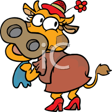 Check spelling or type a new query. Cartoon Of A Cute Girl Cow Wearing A Hat Royalty Free Clipart Picture