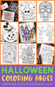 Just click on each of the halloween coloring pages to get a printable version. Free Halloween Coloring Pages For Adults Kids Happiness Is Homemade