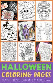 Get into halloween mood with this fun (and free) cute coloring page! Free Halloween Coloring Pages For Adults Kids Happiness Is Homemade